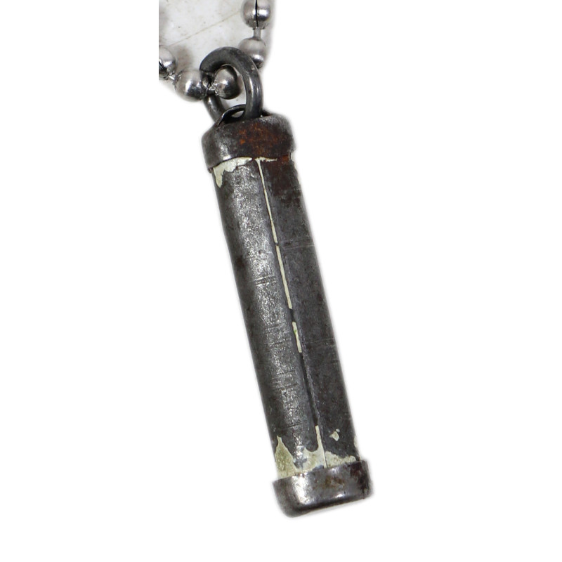 Dog Tags, Cpl. Joseph Winokur, 3704th AAFBU, USAAF, Hebrew, with Religious Amulet