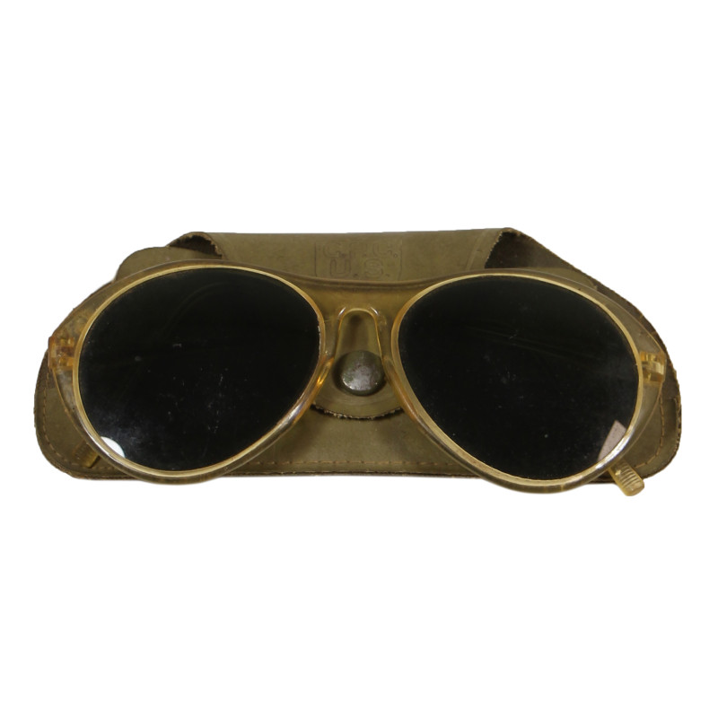 Lunettes de soleil, US Army, F.G. CO., avec étui C.P.C. U.S. 1944