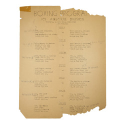 Programme de boxe, 101st Airborne Division, Berchtesgaden, 11 juin 1945