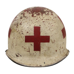 Casque M1, pattes mobiles, Medic, trois croix rouges