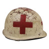 Casque M1, pattes mobiles, Medic, trois croix rouges