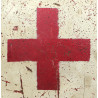 Casque M1, pattes mobiles, Medic, trois croix rouges