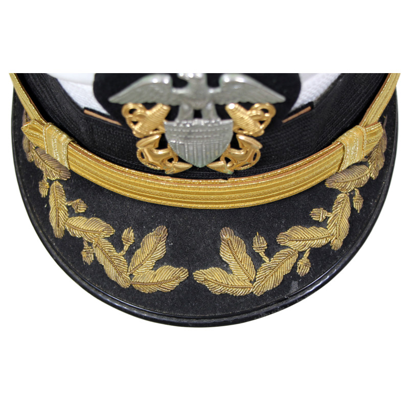 Casquette, officier supérieur, US Navy, blanche, BANCROFT, taille 56