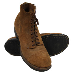 Brodequins de combat, US Army, cuir retourné, Type III, pointure 11 B, 1943