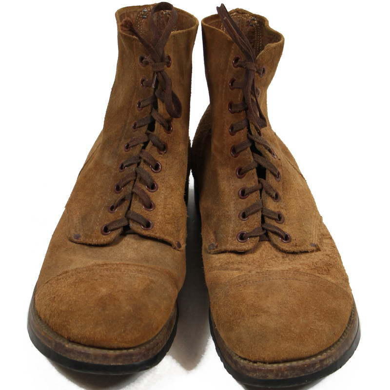 Brodequins de combat, US Army, cuir retourné, Type III, pointure 11 B, 1943