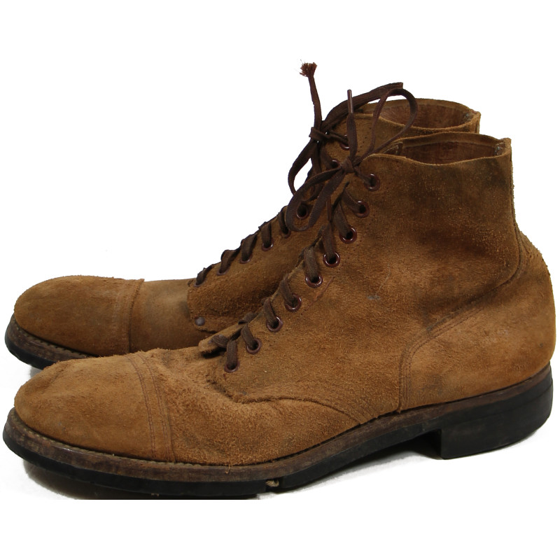 Brodequins de combat, US Army, cuir retourné, Type III, pointure 11 B, 1943