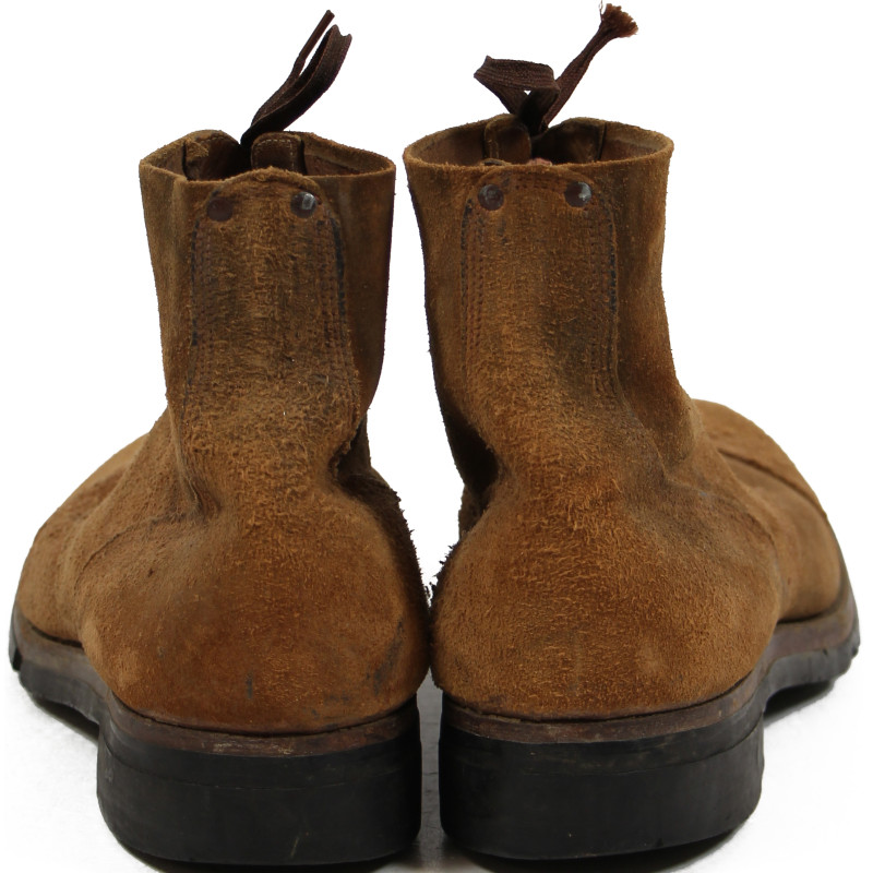 Brodequins de combat, US Army, cuir retourné, Type III, pointure 11 B, 1943