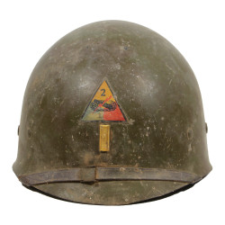 Sous-casque M1 (liner), 2nd Lieutenant, 2nd Armored Division, nominatif
