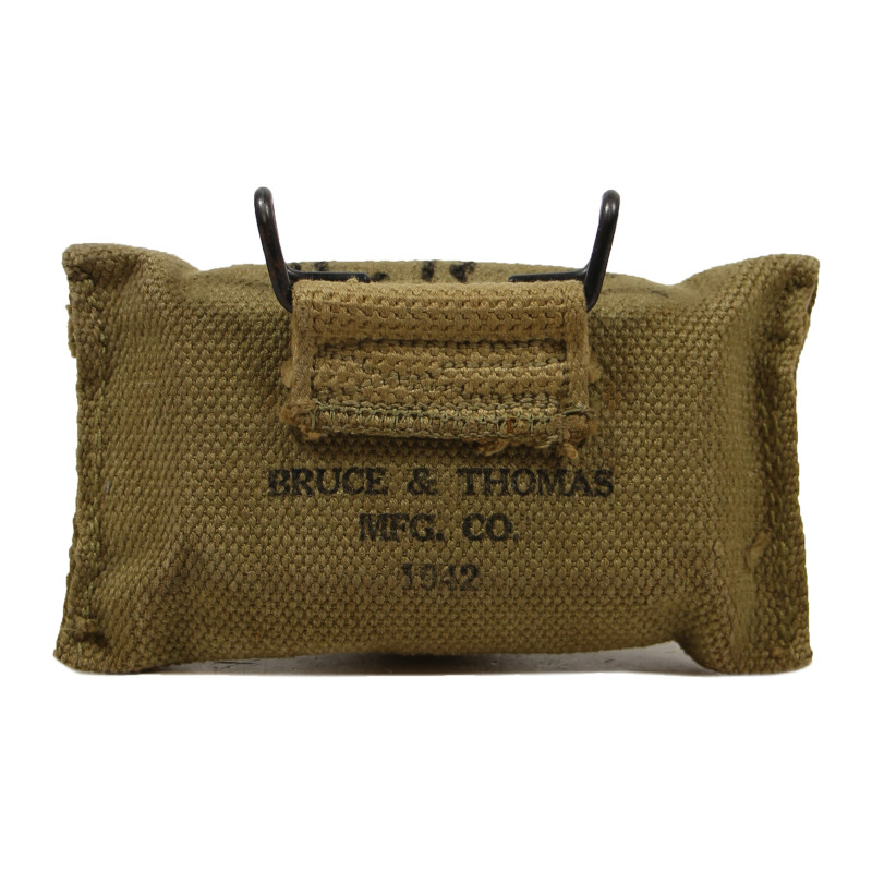 Pochette à pansement M-1924, BRUCE & THOMAS MFG. CO. 1942, avec pansement Carlisle