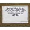 Couverture, US Army Medical Department, AMERICAN WOOLEN CO., Inc., Type II, 1942, Item No. 99090