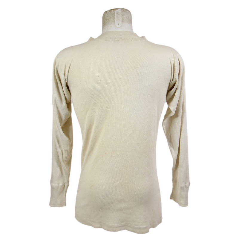 Maillot de corps, US Army, manches longues, écru, taille 36