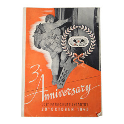 Brochure commémorative, 3rd Anniversary, 508th Parachute Infantry, 20th October 1945