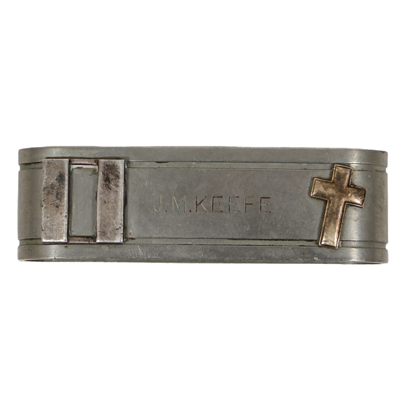 Rond de serviette, aumônier, Lt. J.M. Keefe, US Navy