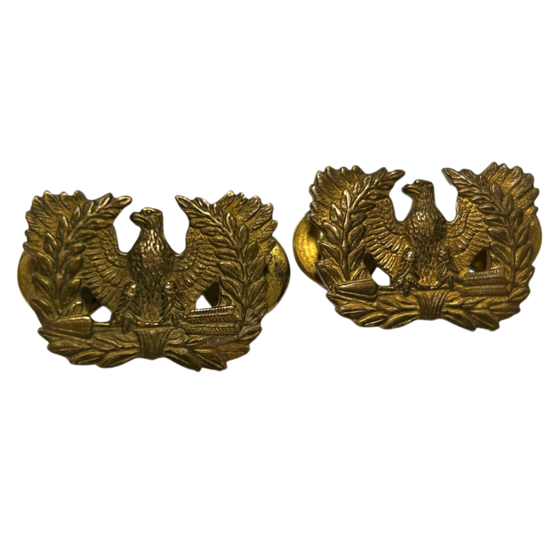 Paire d'insignes de col Warrant, à pin's
