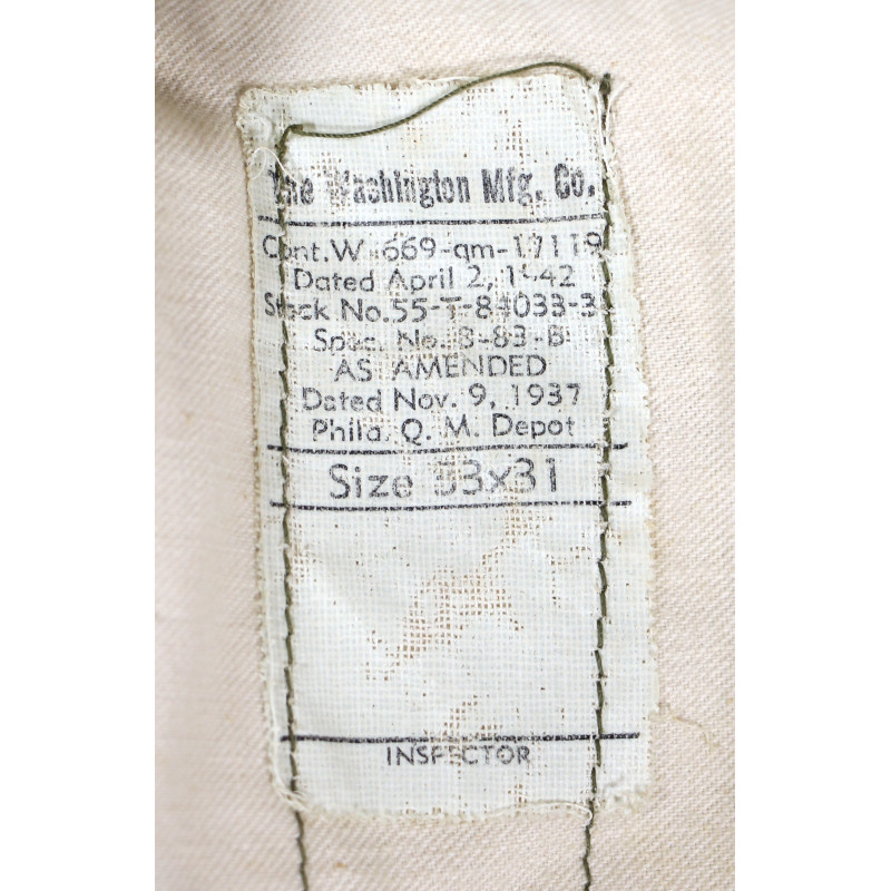 Trousers, Wool Serge, OD, Special, 33 x 31, 1942