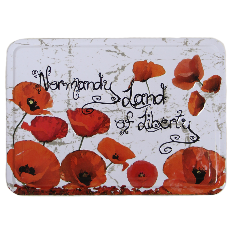 Box, Sugar, small, metal, Poppies