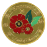 Pièce, coquelicot, 32mm