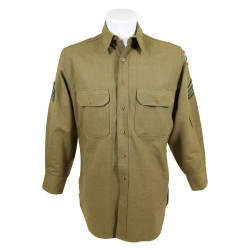 Shirt, Flannel, OD, Sergeant, Army Service Forces