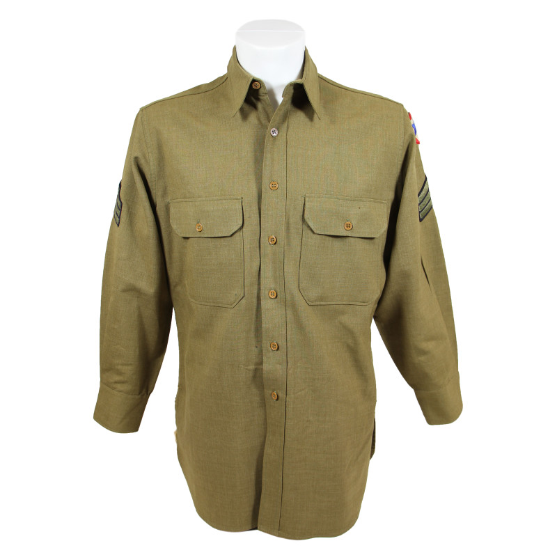 Shirt, Flannel, OD, Sergeant, Army Service Forces