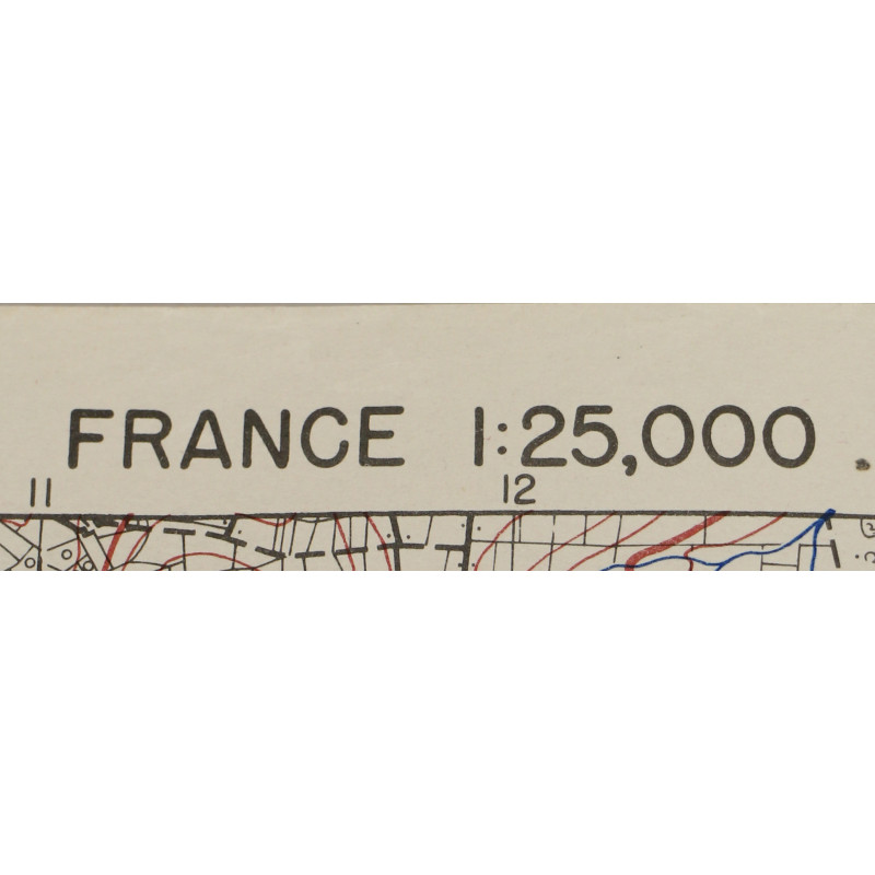 Carte alliée, SAINT-SAUVEUR-LE-VICOMTE, Normandie, 1943
