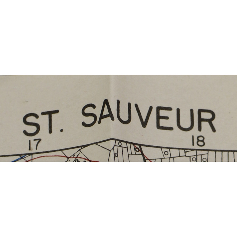 Carte alliée, SAINT-SAUVEUR-LE-VICOMTE, Normandie, 1943