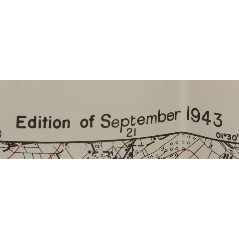 Map, Allied, SAINT-SAUVEUR-LE-VICOMTE, Normandy, 1943