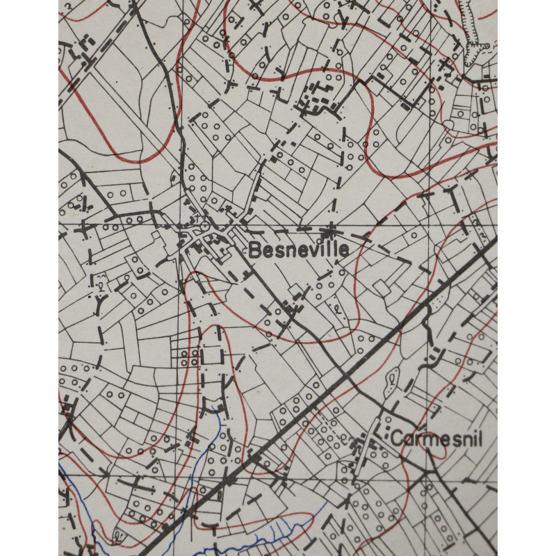 Map, Allied, SAINT-SAUVEUR-LE-VICOMTE, Normandy, 1943