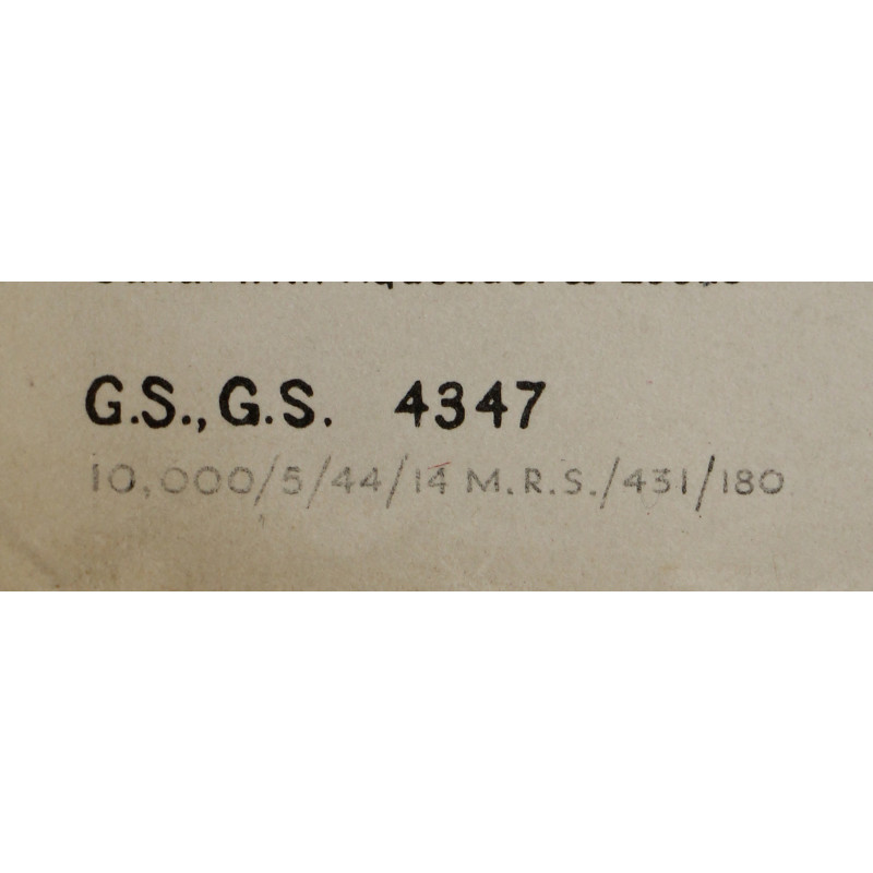 Carte alliée, SAINT-SAUVEUR-LE-VICOMTE, Normandie, 1943