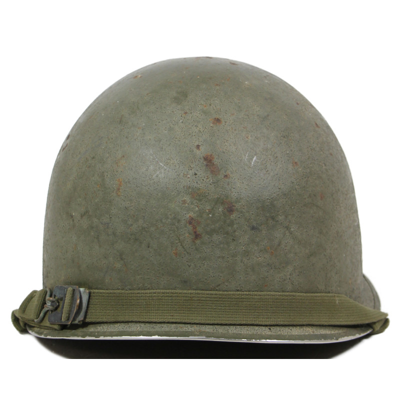 Casque M1, pattes fixes, liner MSA, 34th Infantry Division, matricule partiel