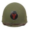 Casque M1, pattes fixes, liner MSA, 34th Infantry Division, matricule partiel