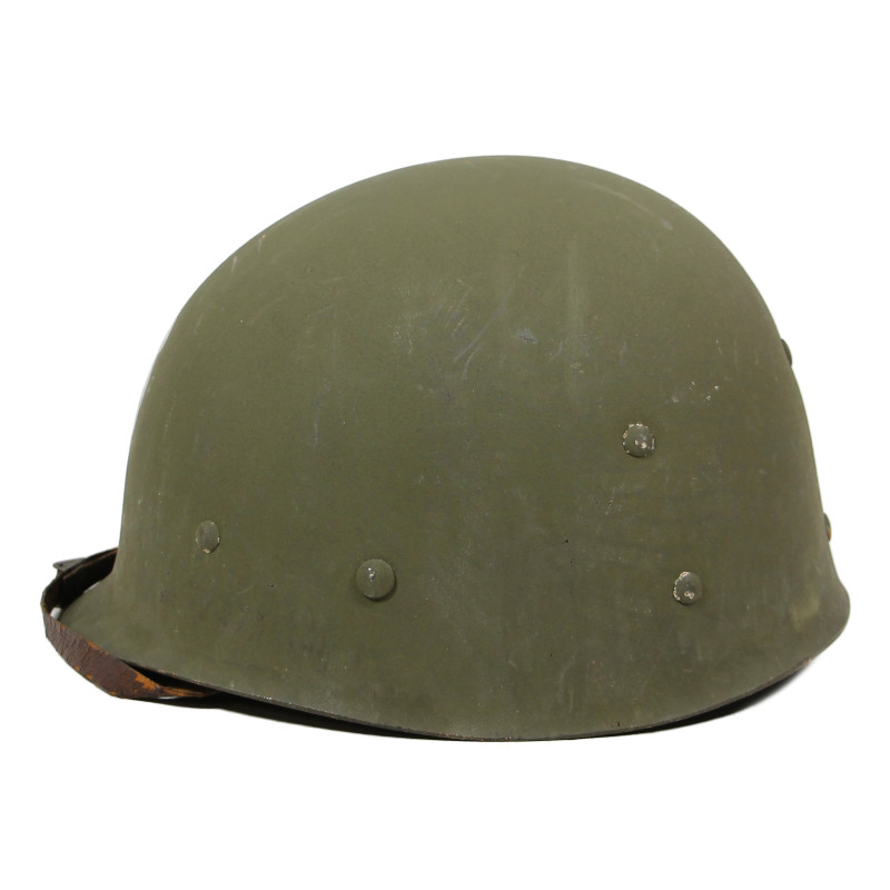 Casque M1, pattes fixes, liner MSA, 34th Infantry Division, matricule partiel