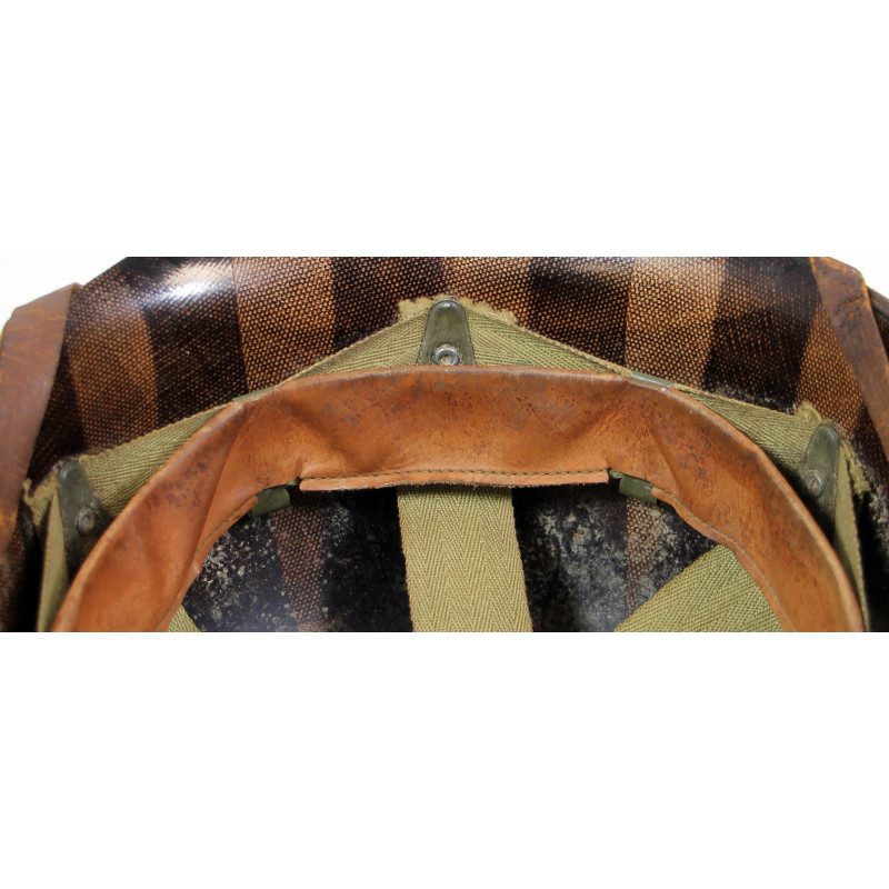 Casque M1, pattes fixes, liner MSA, 34th Infantry Division, matricule partiel