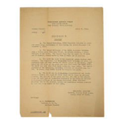 General Orders, Citation, Toccoa march, 2nd Bn., 506th PIR, 1943,