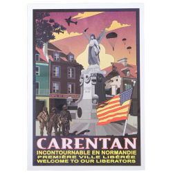 Carte Postale, Place de la république, Carentan