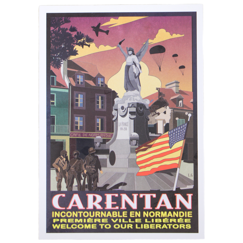 Postcard, Place de la République, Carentan