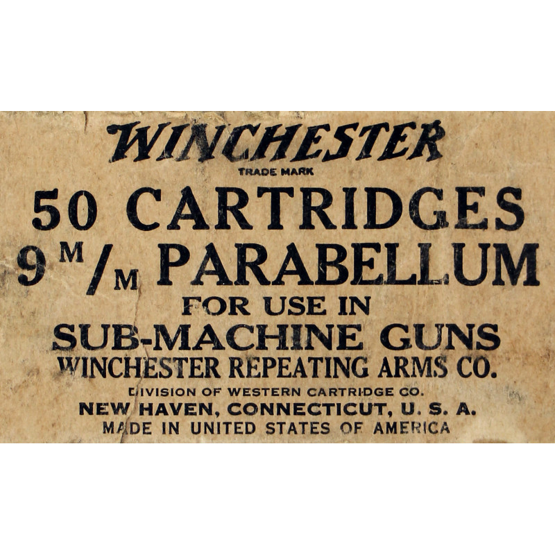 Boîte de cartouches, 9 mm, WINCHESTER REPEATING ARMS CO., UD M42, vide