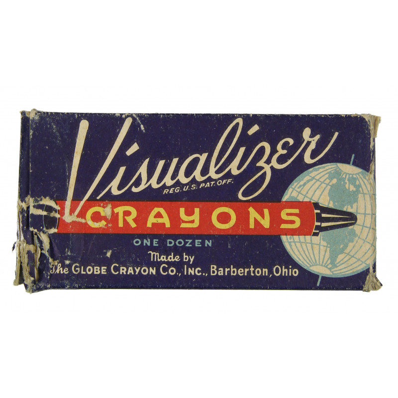 Crayons, Blue Visualizer Map with box