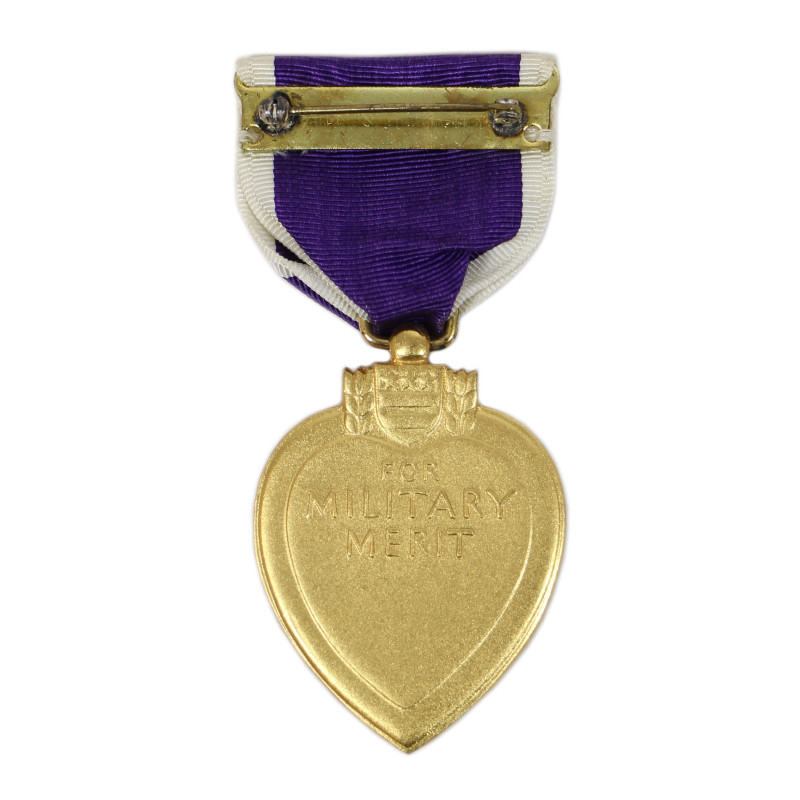 Coffret médaille, Purple Heart, Sgt. Kenneth Horn, Co. D, 13th Inf. Regt., 8th Infantry Division, WIA, ETO, 1945