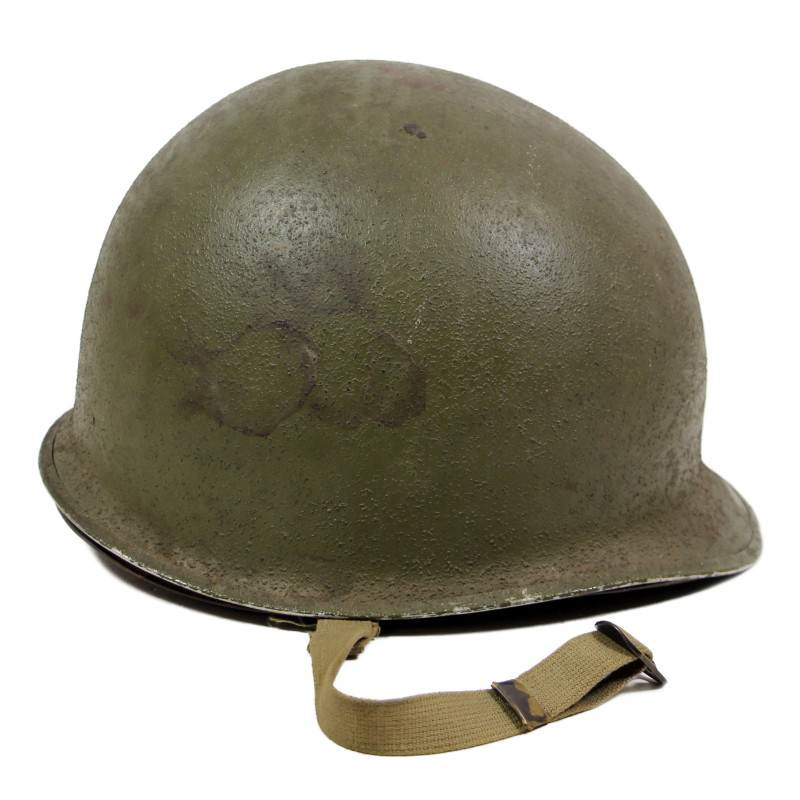 Helmet M1, Fixed Loops, S/Sgt. Chauncey Friend, Jr., Aerial Gunner,726th BS, 451st BG, 15th Air Force, USAAF, POW, MTO & ETO