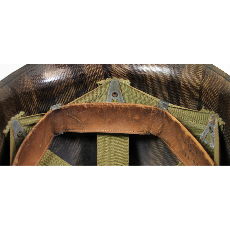 Casque M1, pattes fixes, S/Sgt. Chauncey Friend, Jr., Aerial Gunner, 726th BS, 451st BG, 15th Air Force, USAAF, POW, MTO & ETO