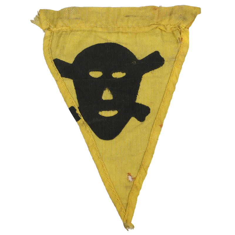 Fanion allemand de signalisation de mines, casque M1