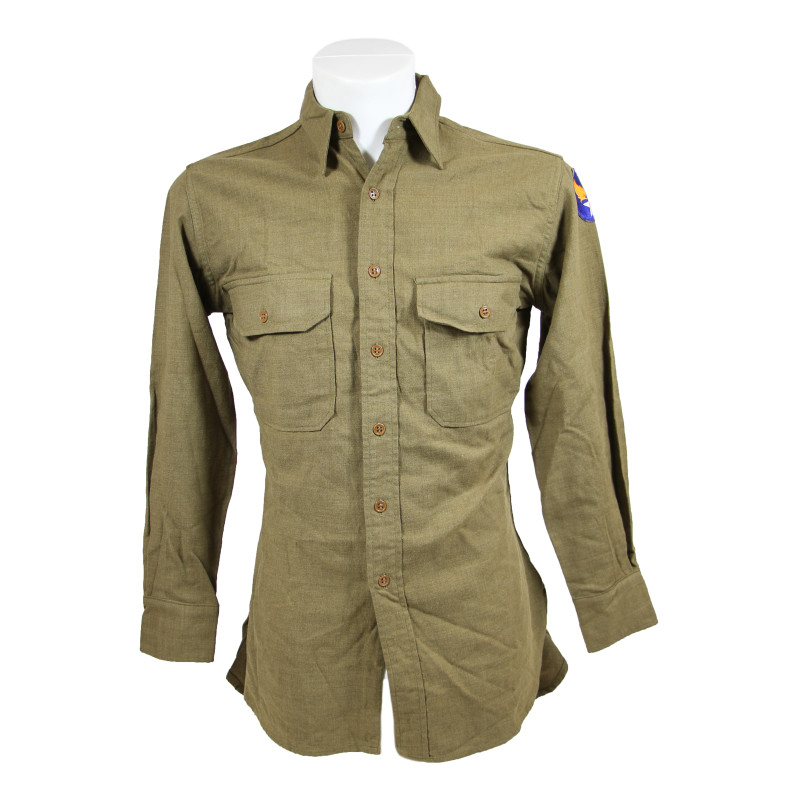 Shirt, Wool, 14 x 33, USAAF, Laundry Number