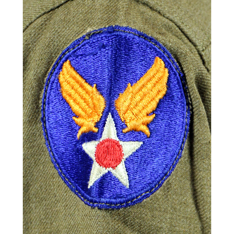 Chemise moutarde, 14 x 33, USAAF, matricule partiel