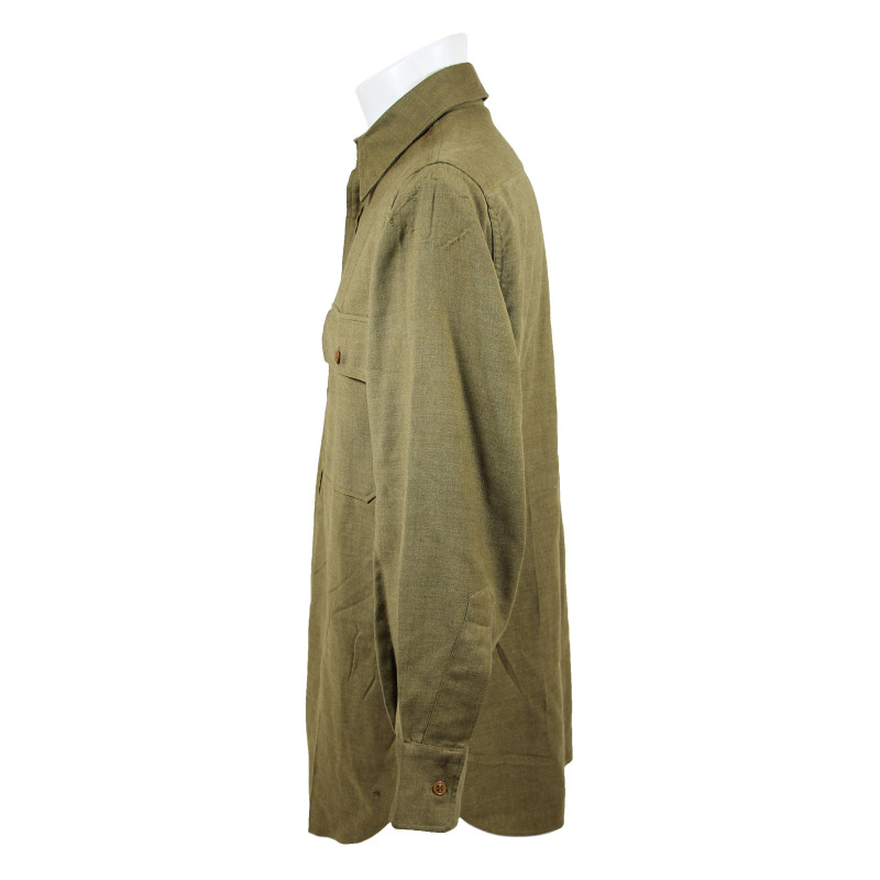 Chemise moutarde, 14 x 33, USAAF, matricule partiel