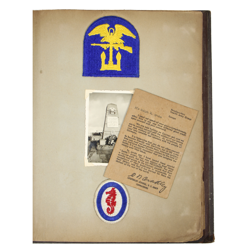 Album, Scrapbook, Pfc. Ralph Grube, 351st Engineer General Service Regiment, ETO