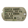 Plaques d'identité, Dog Tags, S/Sgt. Orville Downey, Hq. Co., 1st Bn., 517th PRCT, Provence, 1944