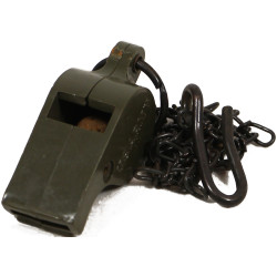 Whistle, Plastic, OD, US Army, L.P. 1943