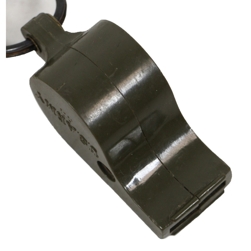 Whistle, Plastic, OD, US Army, L.P. 1943