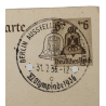 Carte postale et insigne commémoratif, visiteur, Jeux olympiques, Berlin, 1936