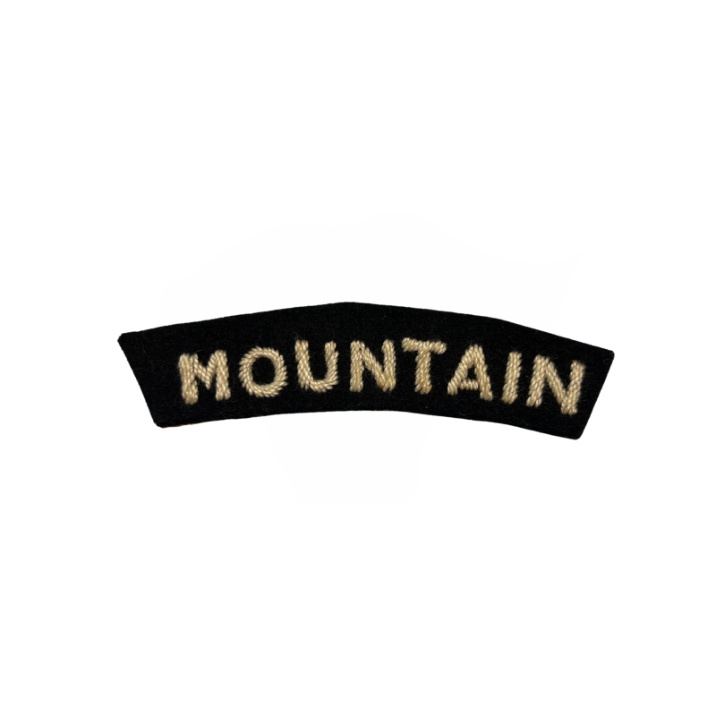 Title, Mountain, 52nd (Lowland) Infantry Division, brodé